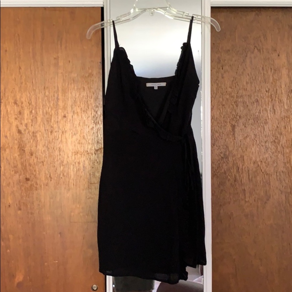 NEW Naked Zebra Black mini wrap dress